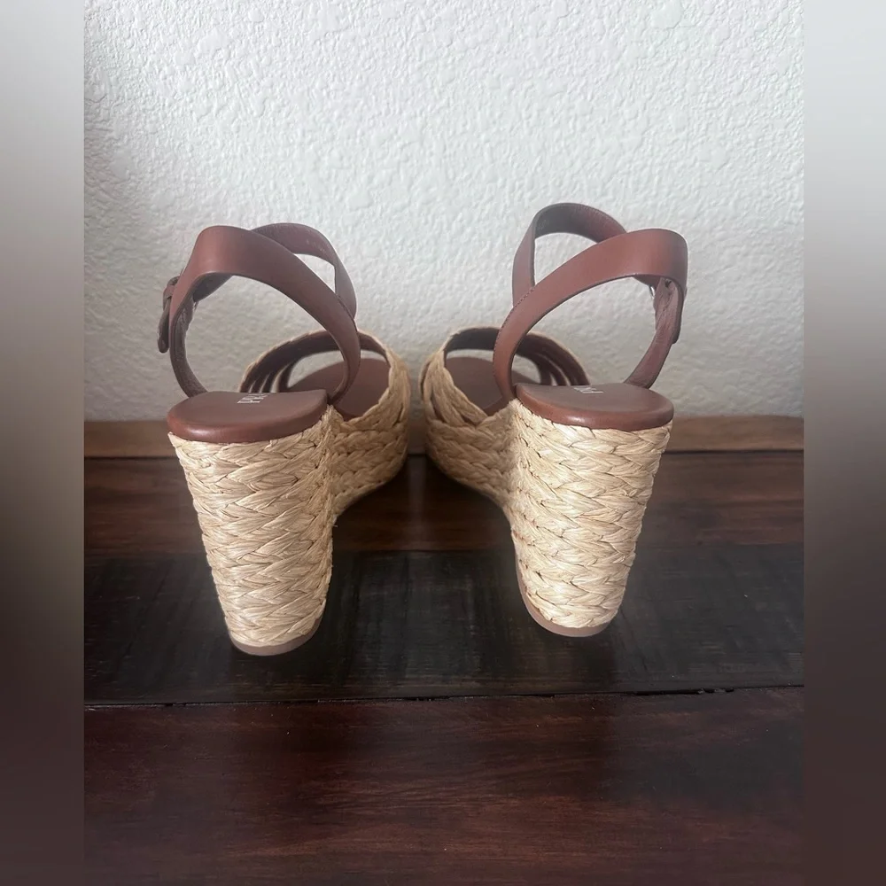 NIB Prada Brown Wedge Sandals